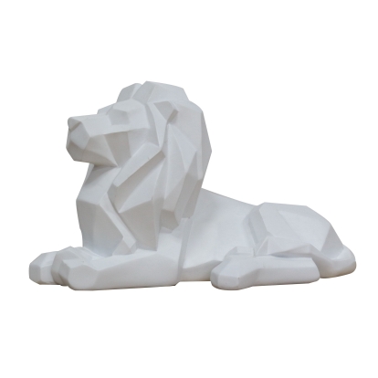 Modrest Lion White Geometric Sculpture White Sculpture 78013 VGTHDS0074-LION