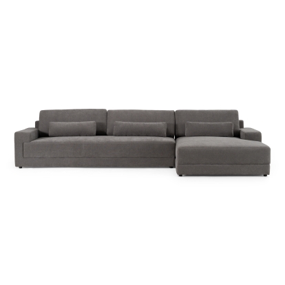 LA Furniture Loki Modern Grey Fabric Right Facing Sectional Sofa VGAH-SF1015-SECT-GRY Contemporary Style by Vig Furnitrue Number 82481 Catch Home Goods
