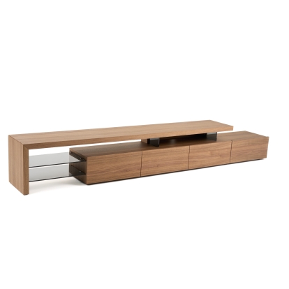 Modrest Loreta Modern Walnut TV Stand Walnut TV Stand 81680 VGHB377F3