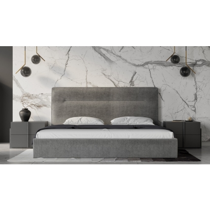 Nova Domus Juliana Italian Modern Dark Grey Upholstered Bed Grey Bed 77314A|77315A VGACJULIANA-BED