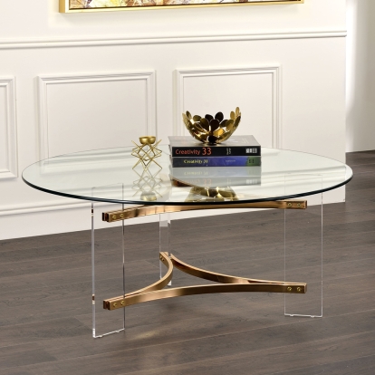 ACME Sosi Gold Coffee Table Model LV01083