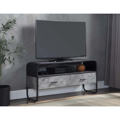 ACME Raziela Concrete Gray & Black TV Stand Model LV01143