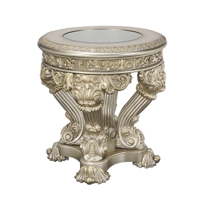 ACME Danae Champagne & Gold End Table Model LV01203