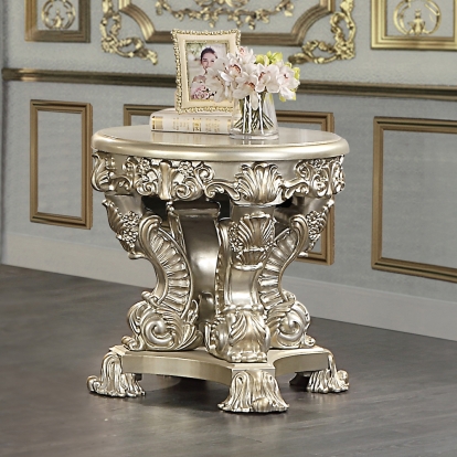 ACME Sorina Antique Gold End Table Model LV01214