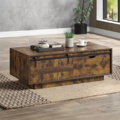 ACME Bellarosa Rustic Oak Coffee Table Model LV01442