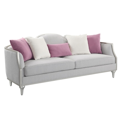ACME Kasa Beige Linen Sofa with 5 Pillows Model LV01499