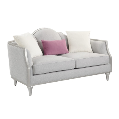ACME Kasa Beige Linen Loveseat with 3 Pillows Model LV01500