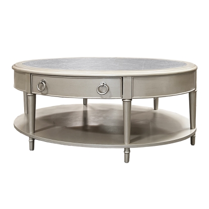 ACME Kasa Sintered Stone & Champagne Coffee Table Model LV01502