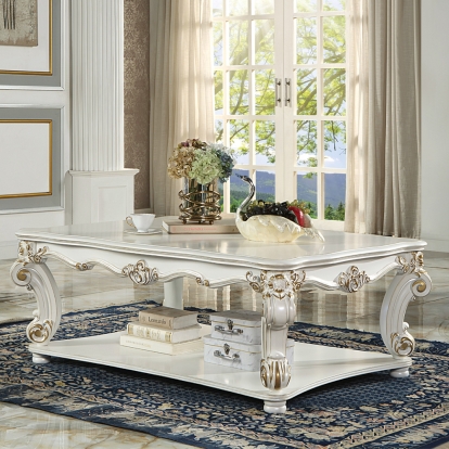 ACME Vendome Antique Pearl Coffee Table (Square) Model LV01526