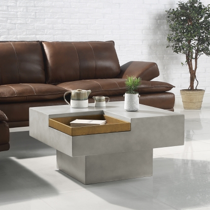 ACME Kailano Weathered Gray Coffee Table Model LV01928