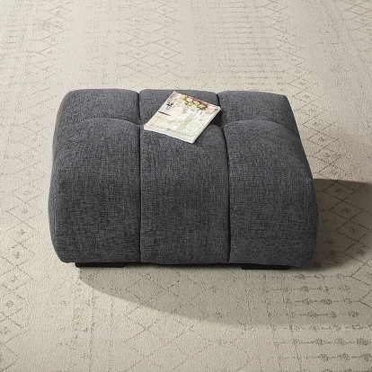 ACME Chosen Gray Chenille Ottoman Model LV02841
