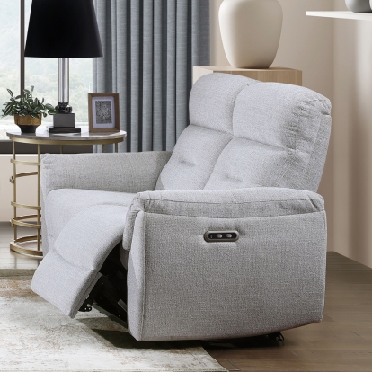 ACME Eastre Beige Chenille Power Motion Loveseat with USB Port Model LV03586