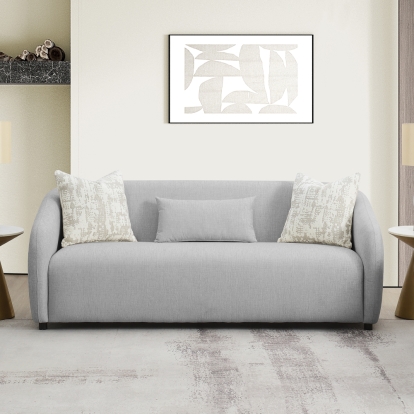 ACME Etienne Gray Linen Sofa with 3 Pillows Model LV03590