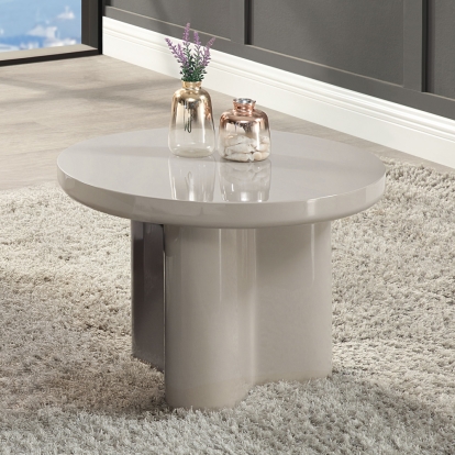 ACME Joane Light Gray High Gloss End Table Model LV03746