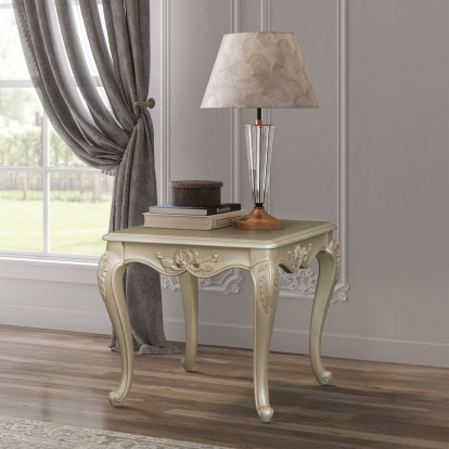 ACME Libertee Champagne End Table Model LV03826