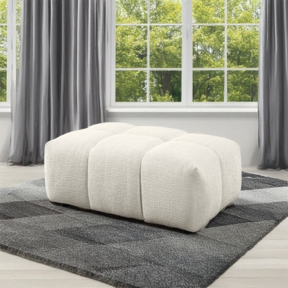 ACME Loanna Beige Linen Ottoman Model LV04044