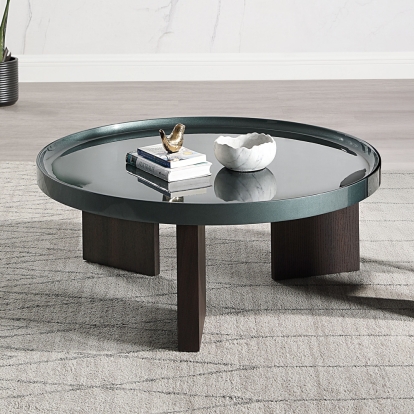ACME Lakita Blackish Green/ Dark Blond High Gloss & Smoked Oak Coffee Table Model LV04405