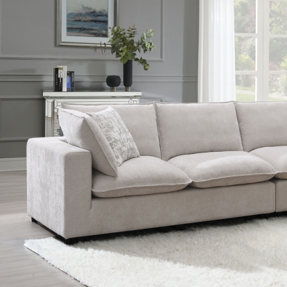 ACME Marisa Beige Boucle Modular LF Loveseat with 2 Pillows Model LV04410