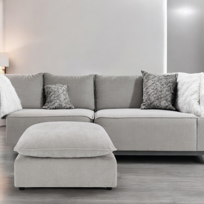 ACME Marisa Beige Boucle Modular Ottoman Model LV04414