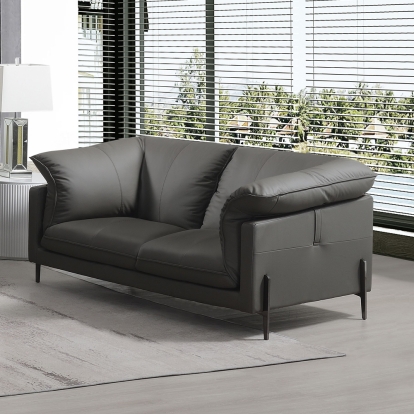 ACME Tadi Black Top Grain Leather Loveseat Model LV04511