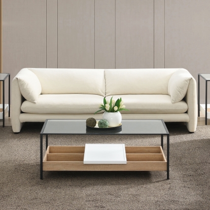 ACME Jaeda Beige Linen Sofa Model LV04550