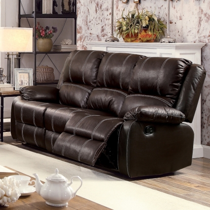 ACME Zuriel Brown Synthetic Leather Motion Sofa Model LV52280