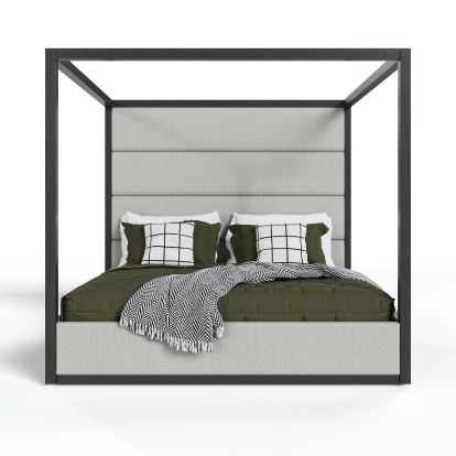 Modrest Manhattan Contemporary Canopy Grey Bed Gray/Grey Bed 79770|81407 VGMA-BR-127-BED