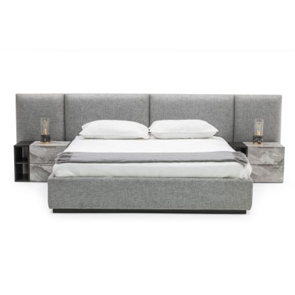 LA Furniture Maranello Eastern King Modern Grey Bed VGMAMQT-S25-BR-121-GRY-BED-EK Contemporary Style by Vig Furnitrue Number 78670 Catch Home Goods