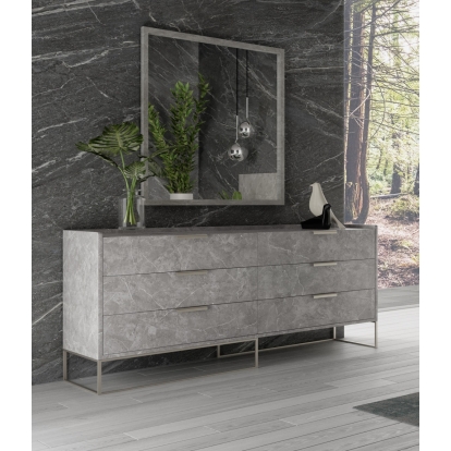 Nova Domus Marbella Italian Modern Grey Marble Dresser Grey Dresser 76852 VGACMARBELLA-GRY-DRS