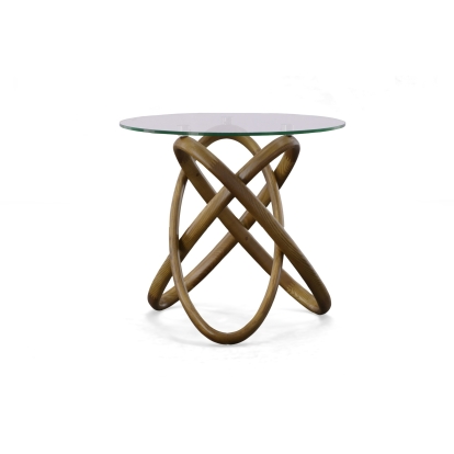 Modrest Mason Modern Class + Walnut Side Table Brown End Table 79224 VGCSLT-20051-BRN-ET