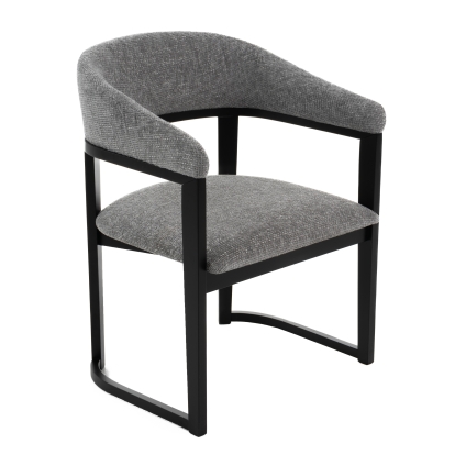 Modrest Maury Modern Grey Fabric + Black Dining Chair Grey Dining Chair 82569 VGMA-MI-1189-GRYBLK