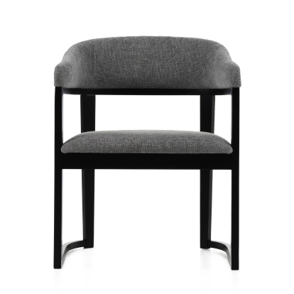 Modrest Maury Modern Grey Fabric + Black Dining Chair Grey Dining Chair 82569 VGMA-MI-1189-GRYBLK