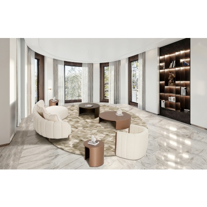 Modrest Maverick Modern Cream Fabric Chaise Beige Lounge Chair 80039 VGOD-ZW-22002-CH