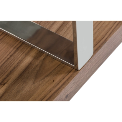 Modrest Maze Modern Walnut Bookcase Walnut Shelf Unit 16694 VGBBMD105-WAL