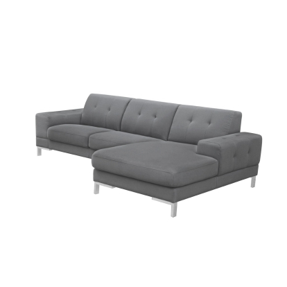 Divani Casa Forli Modern Grey Fabric Right Facing Sectional Sofa Grey Sectional Sofa 73451 VGMB-1071B-GRY-RAF