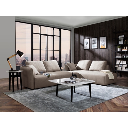 Divani Casa Polson Modern Light Grey Fabric Modular Sectional Sofa Bed Grey Sectional Sofa 75840 VGMB-1869-LTGRY