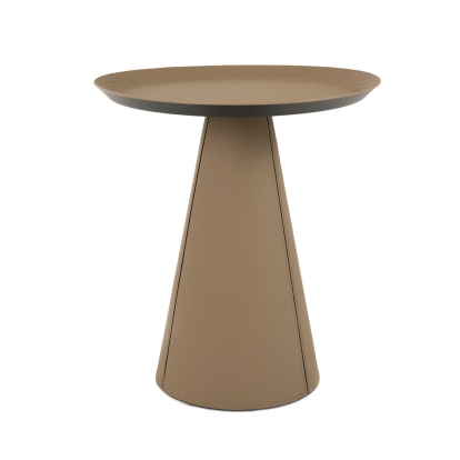 Modrest Mclean Modern Leather End Table Brown End Table 81891 VGYF-CT-284