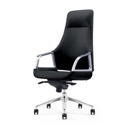 Modrest Merlo Modern Black High Back Executive Office Chair Black Office Chair 78741 VGFUA1902-BLK-OC