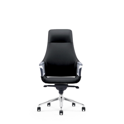 Modrest Merlo Modern Black High Back Executive Office Chair Black Office Chair 78741 VGFUA1902-BLK-OC