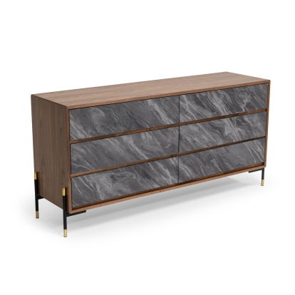 Nova Domus Metcalf Mid-Century Walnut & Grey Dresser Brown Dresser 78676 VGMAQT-S831-BR-120-WAL-DRS