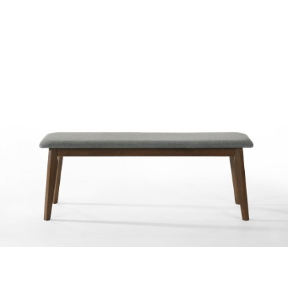 Modrest Castillo Modern Walnut Dining Bench Gray/Grey Bench 79795 VGMA-MI-1115