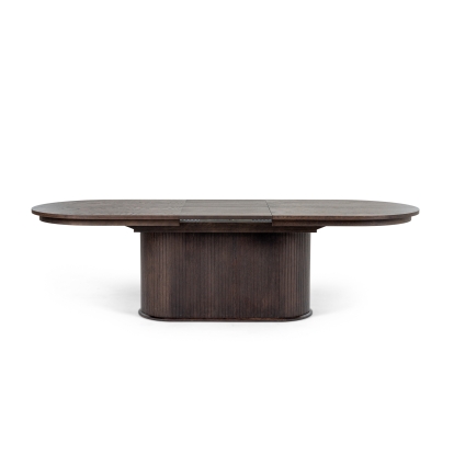 Modrest Milan Modern Brown Oak Dining Table With Extension Brown Dining Table 82159 VGME-MILAN-BRN