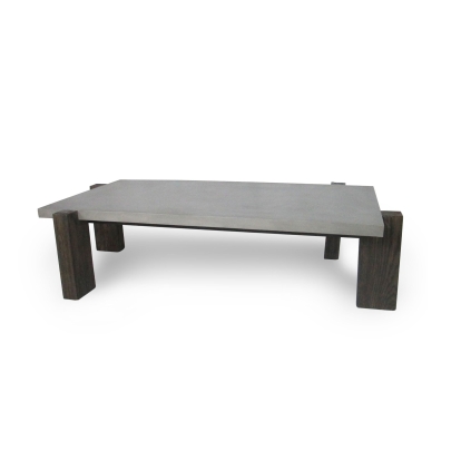 Modrest Milton Dark Grey & Walnut Coffee Table Walnut Coffee Table 78562 VGGR639084-WAL-CT
