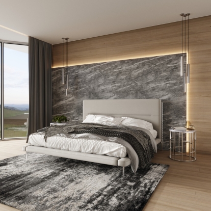 Modrest Bergeron Contemporary Cream Woven Fabric Bed Beige Bed 79160|79161 VGODZW-20107-WHT-BED