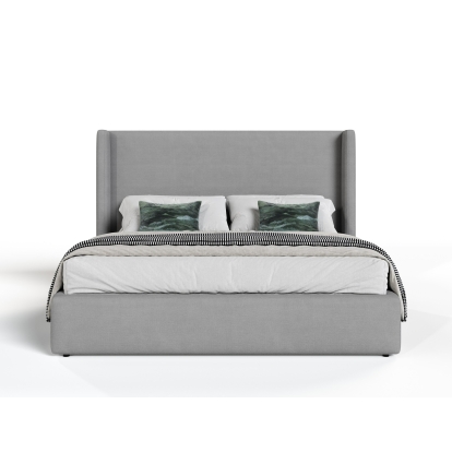 Modrest Byrne + Asus Modern Grey Fabric + Elm Grey Bed & 2 Nightstands Grey Bedroom Set 85648|85649 VGEVVG713-GRY-3PC