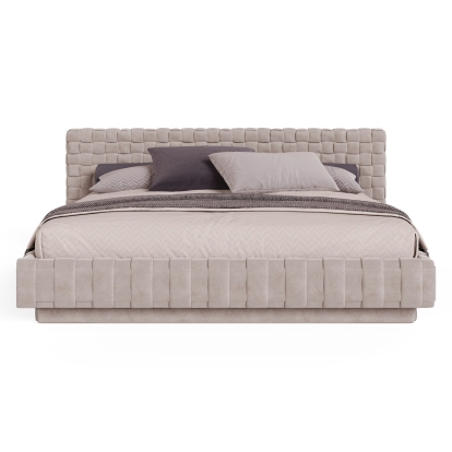 Modrest Concord Modern Light Grey Velvet Bed Light Grey Bed 80481|82195 VGVCBD2311