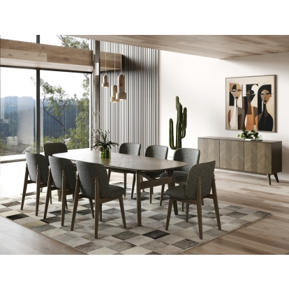 Modrest Costello Mid-Century Modern Wenge Dining Set Wenge Dining Set 82627 VGMA-MIT-3202-SET