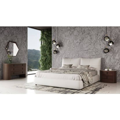 Modrest Patrick Modern White Leather Bed White Bed 78203|78204|12973|78205 VGKKB-75X-BED
