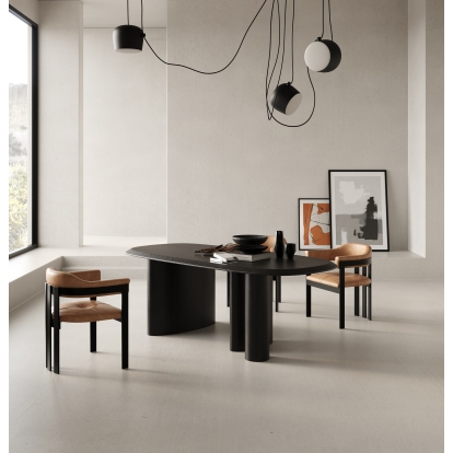 Modrest Summit Modern 87" Black Ash Dining Table Black Dining Table 81607 VGOD-LZ-342DT-A