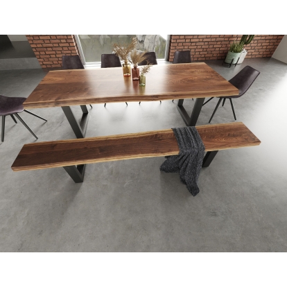 Modrest Taylor X-Large 102" Modern Live Edge Dining Bench Brown Bench 78036 VGEDPRO260006-BRN-BN